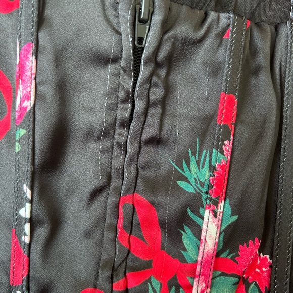 🎀🌹Gorgeous Ribbon and Roses Print Ruffled Corset Mini Dress - Picture 11 of 12